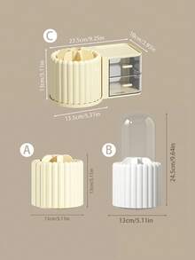 1PC 360 ° Rotating Cosmetics Transparent Storage Box Multifunctional Student Stationery Pen Holder Waterproof Dustproof Bathroom Storage Box Makeup Brush Desktop Storage Tube Large Capacity Detachable Desktop Storage Rack Rotating Pen Holder Desktop Dressing Table Skin Care Product Storage Rack,Gifts For Women,Christmas Gifts,Gift Ideas For Women,Room Decor - Multicolor - View 11