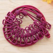 Tender de ropa portátil y retráctil para uso en exteriores con cuerda elástica y 12 pinzas