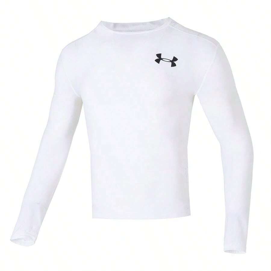 Under Armour Men's UA HG OG Compression LS Tight Fit Shirt, Comfortable Soft Fabric For Daily Training, Outdoor Sports & Fitness - White - View 1