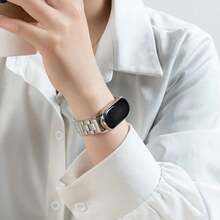 Metal Strap Compatible With Xiaomi Mi Band 8 9 10 Metal Bracelet Screwless Stainless Steel For Mi Band 8 9 10 Strap Wristbands