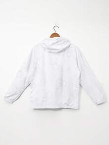 女士轻薄夏季防晒外套，带口袋的薄款连帽长袖防晒衫 - 白色 - 查看 3