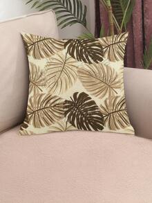 (4 Units) 45x45 Pillow Covers – 2 Plain And 2 Printed – Assorted Colors – AL - Sườn Beige-Beige - Xem 3