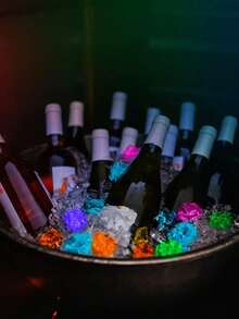 12pcs Colorful LED Light Ice Cubes, Reusable And Waterproof, Flashing Glowing Ice Blocks For Party, Wedding, Birthday, Bar, Club, Home Decor, Creative Gifts For Men, Personalized Gift Recommendation, Durable Material