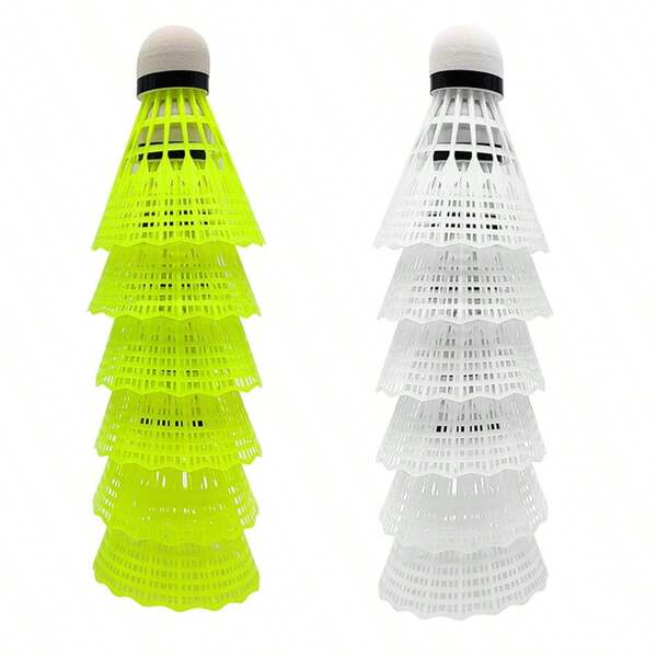 3/6 Pcs Green PP Head Badminton Balls Portable Badminton Travel Out Products Sport Training Nylon Shuttlecock Outdoor Supplies