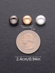 20pcs 10mm Round Sewing Metal Buttons Mushroom Buttons For Clothing Dress Accessories Scrapbooking Garment Decorative DIY Crafts Tool