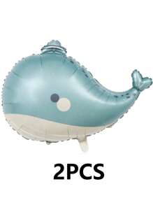 MECRLA 2pcs/3pcs Animal Balloon Decorations, 3 Animal Styles, Birthday Party Balloons, Gift Balloons, Wall Decor Balloons, Indoor/Outdoor Photography Balloons, Cartoon Balloons, Cute Balloons, Dinosaur Balloons, Whale Balloons, Penguin Balloons