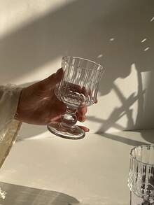 1 pieza Copa de vino francesa vintage y lujosa con pliegues, copa de champán de tallo alto para decoración del hogar, cenas familiares, fiestas de cumpleaños, ideal para Halloween, Navidad, regalos de cumpleaños - Multicolor - Ver 3