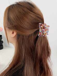 1pc Bohemian Style 2.4 Inch (Approx. 6.1cm) Cute Acrylic Cat Shaped Small Hair Clip, Hair Claw, Bangs Side Clip, Winter Hair Accessory Elegant Claw Clip - Multicolor - View 4