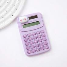 1 Pc Macaron Color Cat Small Portable Calculator, 8-Digit, Highly Attractive And Compact Mini, Student Classroom Mathematics Addition, Subtraction, Multiplication And Division Computer, Accounting Use Scientific Calculator