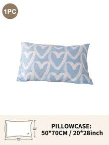 1pc/2pcs/4pcs Polyester Heart Pattern Pillowcase (Pillow Insert Not Included), Soft & Comfortable, Suitable For All Seasons - Multicolor - View 37