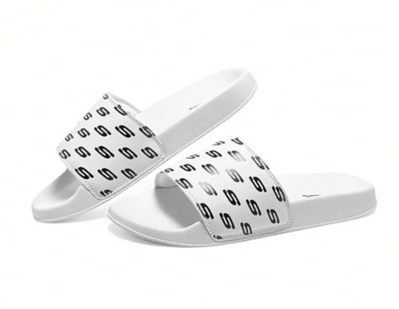 Skechers 女士夏季防滑休闲运动凉鞋 - 白色/黑色 - 查看 1