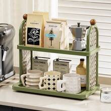 1pc Cup Holder Organizer Rack, Multi-Tier Table-Top Cup, Tea, Coffee Mug Display Stand, Kitchen Vintage Draining Shelf