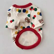 Cartoon Pattern Pet Clothes, Fashionable Polka Dot 4-Leg, Cute Design