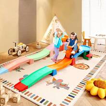 Kids Roller Coaster Ride On Toy For Toddlers, Indoor/Outdoor Playset Toddler Push Car Ride On Toys - Macaron - View 3