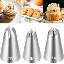 Churro Piping Tip,Piping Tips For Eclair,Open Star Pastry Tip Large For Piping,9FT Icing Tips - Silver - View 11