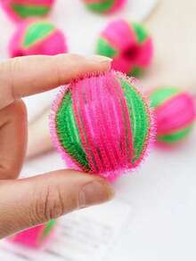 1个/4个随机宠物除毛洗衣清洁球，织物除毛剂，猫狗毛发去除剂，洗衣清洁球，家用清洁球，适用于洗衣机，尼龙洗衣球 - 彩色 - 查看 12