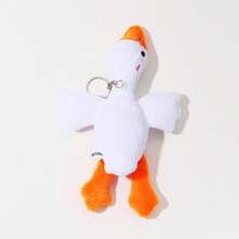 可爱毛绒大鹅吊坠娃娃，大白鹅毛绒动物钥匙扣，包包挂饰，朋友礼物学校卡通动物汽车配件哥特 Y2k 包包配件挂绳带身份证夹汽车配件包包挂饰 - 彩色 - 查看 7