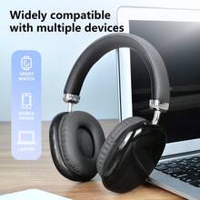 Gerripuer Foldable Wireless Gaming Headphones, Stereo Headphones, Long Battery Life Headphones With Headband, Suitable For Gaming, Music Listening, Daily Use, Travel, Gym Or Outdoor Activities, Work Or Study, Also A Great Gift - Black - View 6