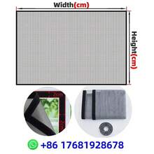 Kit de malla anti mosquitos para ventana con cinta adhesiva, de tamaño personalizable, de fácil instalación y reutilizable, de malla respiratoria negra que evita que los gatos salten por la ventana - Negro - Ver 3