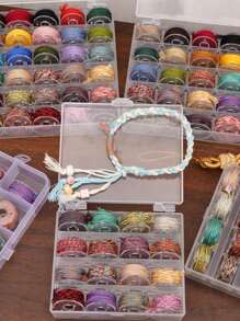 10-36 卷/盒编织线套装 - 1mm 多色编织线，用于珠宝制作，非弹性工艺线，色彩鲜艳，用于礼品包装和 DIY 配件，用于手链制作