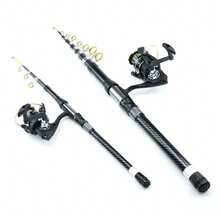 1.8m-3.6m Sea Fishing Rod Optional Reel Alloy Metal Handle Wheel Seat Carp Multifunction Telescopic Spinning Rod Reel Portable Travel Pole Fish Tackle - Multicolor - View 3