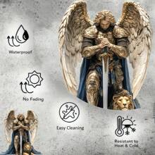 Estatua acrílica de calidad para altar del Arcángel Miguel | Decoración eterna sin energía | Regalo sagrado de Navidad para el hogar/oficina/cafetería (santuario desde barra gótica hasta garaje)