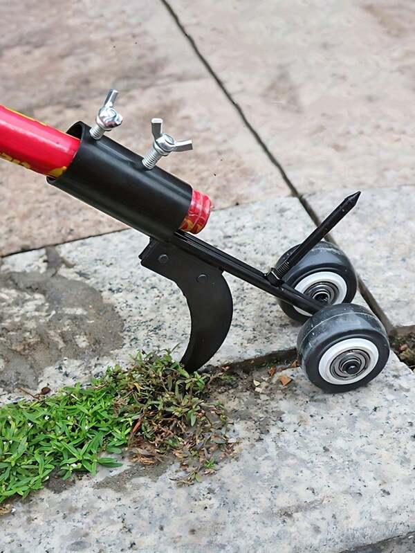 1 Stück Metall Gartenwalze, multifunktionales Spaltreinigungswerkzeug, nicht gebogener Treppenkrautentferner, effiziente Rollunkrautbeseitigung