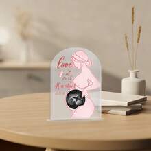 1 件超声波图片亚克力标志框套装，用于怀孕公告或婴儿出生装饰、婴儿洗礼装饰、家庭礼物、婴儿洗礼礼物