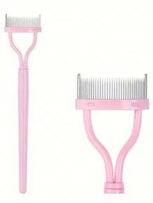 1pc Eyelash Comb Eyelash Separator Steel Needle Eyelash Comb Stainless Steel Dense Teeth Comb Portable Eyelash Curling Auxiliary Tool Makeup Tool Fake Eyelash Grooming Tool,Eyebrow Brush,Eyeshadow Brush,Spoolie,Spoolie Brush - Multicolor - View 14