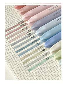 活力渐变荧光笔套装 - 4 支装特大双头马克笔，适用于笔记记录、日记和旅行、护眼涂鸦笔、学校和办公用品