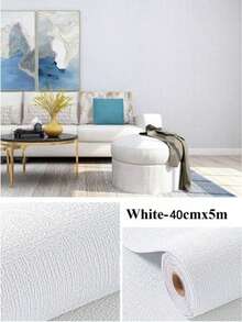 1 rolka o grubości 2 mm, 3D, teksturowana, samoprzylepna tapeta z lnu artystycznego, która nadaje ścianom wyjątkową wymiarowość, wodoodporna i odporna na wilgoć, odklejana i przyklejana, łatwa w dekoracji domu - idealny wybór do wystroju salonu - Wielokolorowe - Zobacz 12