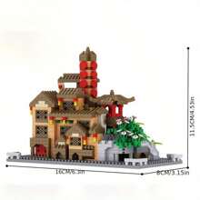 1,360pcs Famous Landscape Phong Nha Cave Landmark Building Blocks, Creative Travel Architecture Bricks, ABS Material, Mixed Color Blocks, Suitable For Memorial Gift