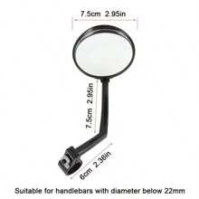1pc Bicycle Rear View Mirror, Round Shape, Mountain Bike Rearview Mirror, Cycling Reflector