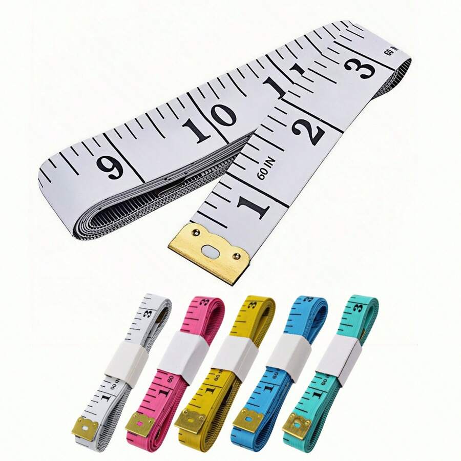 1/3/5 件软卷尺双刻度身体缝纫柔性裁缝工艺乙烯基尺子用于减肥医学身体测量，背面有厘米刻度，60 英寸