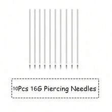 316 不锈钢无菌一次性穿刺针，12G/13G/14G/16G/18G/20G，适用于耳、鼻、肚脐、唇部穿刺、纹身