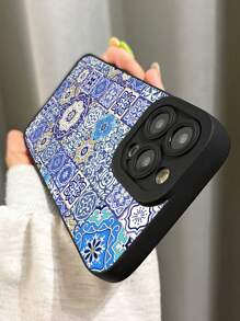 1P 图案和网格印花硅胶手机壳兼容 16/11/12/13/14/15/15pro/15 Plus/15 Promax/7plus/8plus/X/Xs Max/Xr/11pro/12pro/13pro/14pro/12mini/13mini/11promax/12promax/13promax/14promax/14plus/6/6s/6plus/7/8/16Pro/16plus/16promax/Se&兼容三星 Galaxy/A54/A14/A12/A13/A15/A32/A33/A24/A52S/S20/S21/S22/S23/S24/S23Plus/S24ultra/S25/A15/A33/A23 - 黑色 - 查看 3