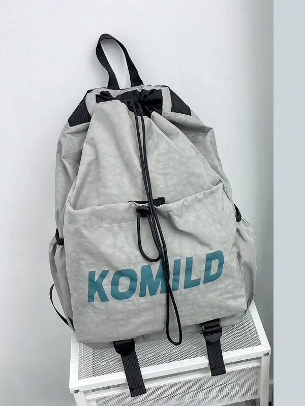 1 Pc School Season Schoolbag Man Drawstring Backpack Storage Backpack Campus College Students And High School Students Schoolbag Lightweight Large Capacity Travel Backpack School Backpack