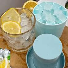 1pc Easy-To-Release Silicone Ice Tray Makes Perfectly Shaped Ice Cubes - Holds Up To 40-60 Ice Cubes! Kitchen Supplies