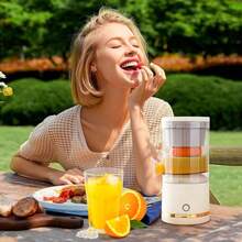USB Rechargeable Juice Extractor - Fast 20 Seconds Orange Juice Extraction, Detachable Design, Easy To Clean ABS Cup, Great For Oranges, Lemons, Grapefruits And More |Modern Kitchen Utensils |Durable Plastic, Fast Juicing |Detachable Parts |Easy To Clean Material - 橘色 - 查看 7