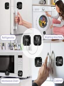 Child Cabinet Locks, Fridge Lock With Combination, Closet Lock,Cabinet Lock,Child Proof Refrigerator Lock