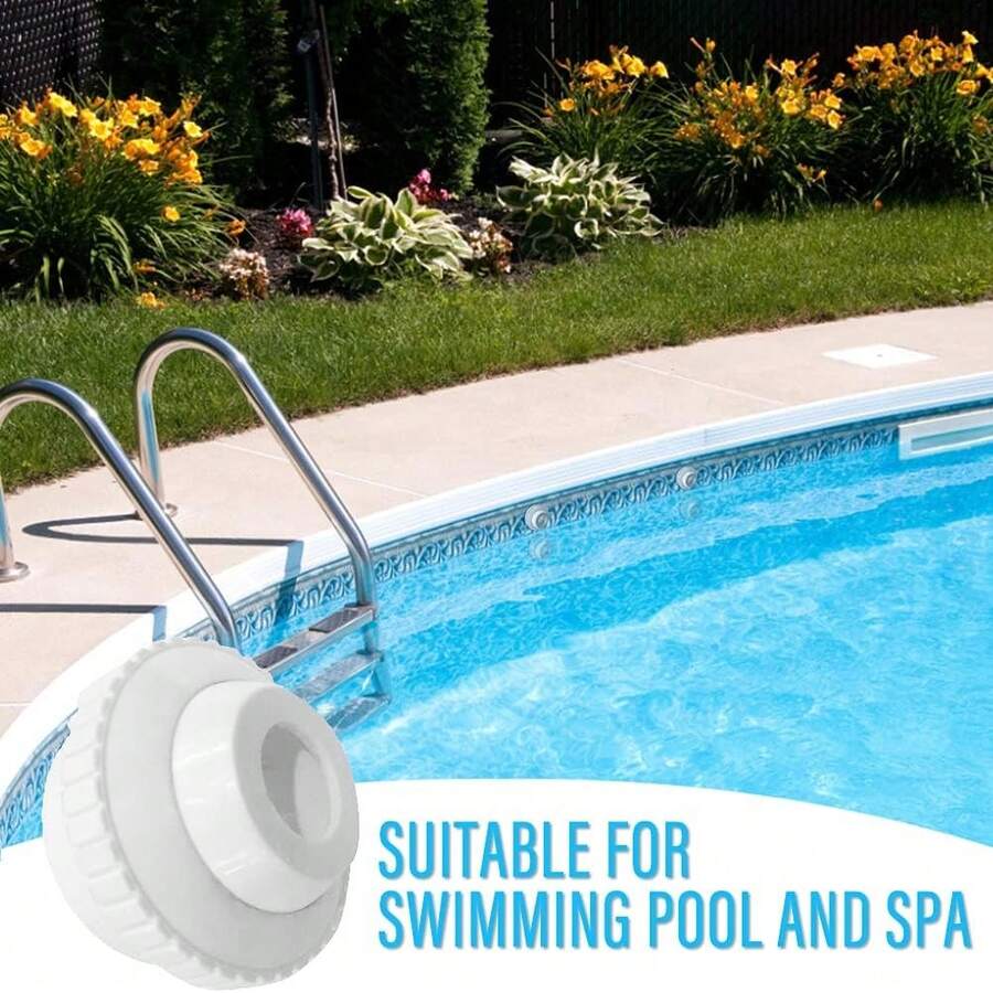Duze cu jet de piscină de 3/4 inch SP1419D Deschidere cu debit direcțional al apei, admisie și retur pentru piscină, fitinguri pentru jet de spa cu filet MIP de 1-1/2 inch, ieșire aspersor piscină 1,9 cm, aspersor rotativ, aspersor Bullseye cu hidromasaj, accesorii pentru piscină, articole esențiale pentru plajă, accesorii pentru plajă, plutitor pentru piscină - alb - Vizualizare 1