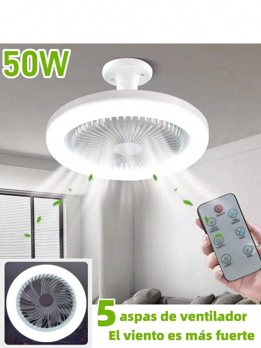 Ventilador de techo de anillo LED,Ventilador de Techo con Control Remoto de Luces,3 Velocidades,Con Función de Temporizador,para Cocina/Baño/Dormitorio