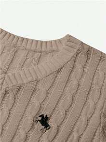 Maglietta marrone slim con scollo a V e ricamo, elegante per il business e il tempo libero in tutte le stagioni/estate. Adatta per casual, quotidiano, appuntamenti, casa, ufficio, feste, festival, shopping, Natale, Ringraziamento, vacanze/Top stile Y2K/Streetwear/Punk/Taglie forti per l'inverno/Eleganti bluse da donna per l'estate - Moka Marrone - Visualizzare 5