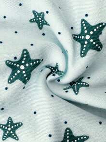 1 Pc Baby Boys 0-24 Months  Two Way Zipper Striped Print Jumpsuits Fall Winter - Green - View 8