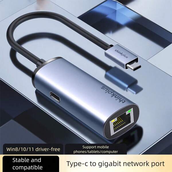 Lenovo Lenovo ThinkPlus LRC2 Dock Tipo-C con Ethernet Gigabit (RJ45) - Adaptador de Hub USB-C