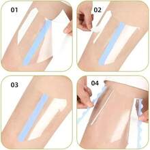 10/40pcs Invisible Thigh Inner Anti Chafing Stickers,Anti-Chafing Thigh Bands,Thigh Tapes Chafe,Transparent Protection Skin Patches For Women's Inner Thighs And Calves For Comfort And Protection - Transparent - View 10