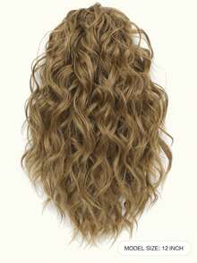 12inch Ponytail Extension Curly Hair Claw Clip Drawstring Ponytail Extensions (Ginger Strawberry Blonde) Hair Pieces For Women Synthetic Friendly Fiber - Ginger - View 3