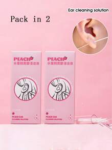 Peach Scented Ear Cleaning Liquid, One Bottle, Earwax Cleaner, Blockage Prevention, To Clean Ear Piercings, Living Room Home Bedroom Bathroom House Decor, Travel Stuff, Wedding, Party, Birthday, Gifts For Men Mom Dad Friends, New Years, Accessories, Funny Gift