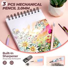 47PCS Aesthetic School Supplies, Mechanical Pencils 0.5mm, 0.7mm, 0.9mm & 2.0mm With 462PCS Lead Refills, Cute Mechanical Pencils For Writing, Drawing, Drafting (Pink) - null - View 4