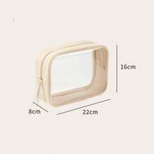 Bolsa de almacenamiento de cosméticos de PU transparente, bolsa organizadora de gran capacidad para mujeres, bolsa de maquillaje portátil para viajes, bolsa de maquillaje, bolsa de cosméticos, bolsa de aseo, artículos esenciales para viajes, artículos esenciales para cruceros, artículos esenciales para vacaciones para hombres y mujeres